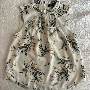 Banana Republic Cream Floral Blouse